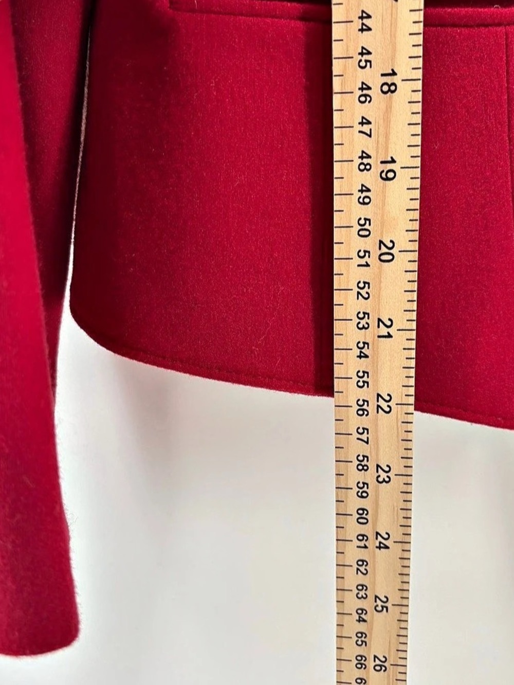 Vintage Pendleton Red Virgin Wool Collarless Blazer Jacket Size 8 - Picture 7 of 11